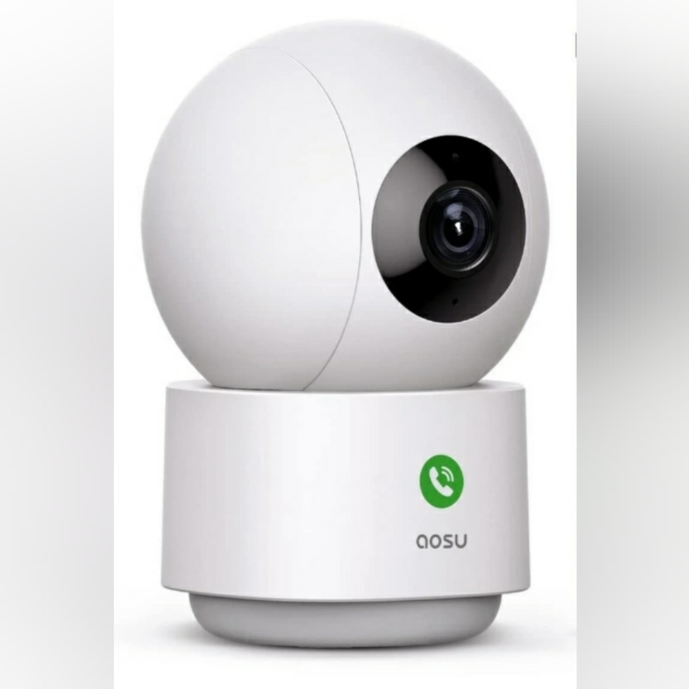 Aosu Indoor Security Camera With Supports One-Touch Calling In White C2E2BH11